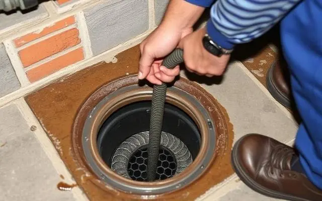 Drain Cleaning professional at work