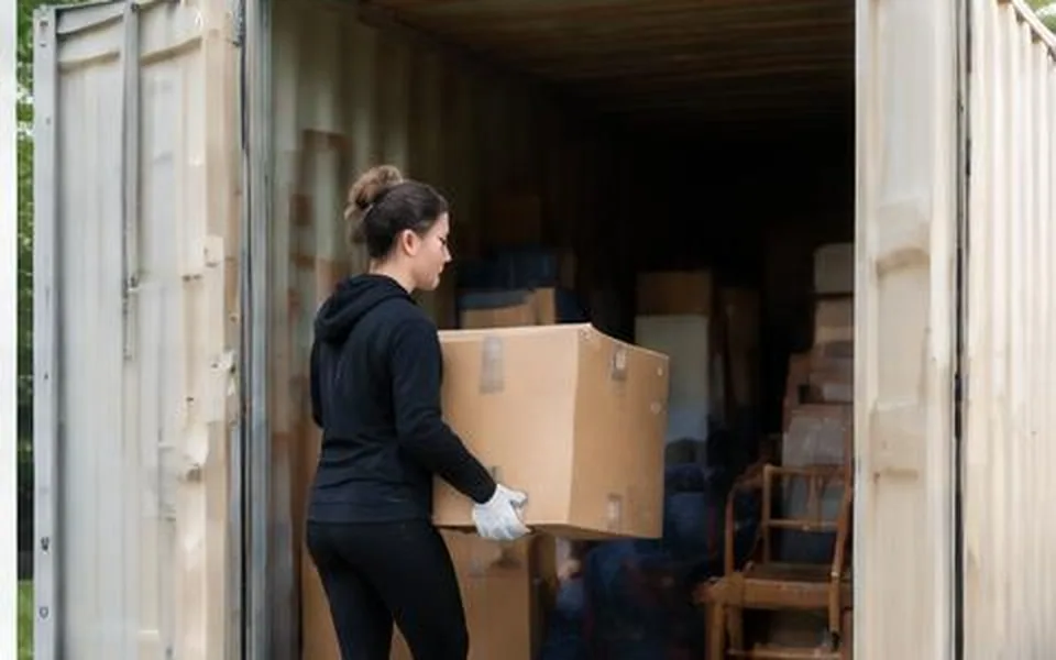 Unloading storage containers